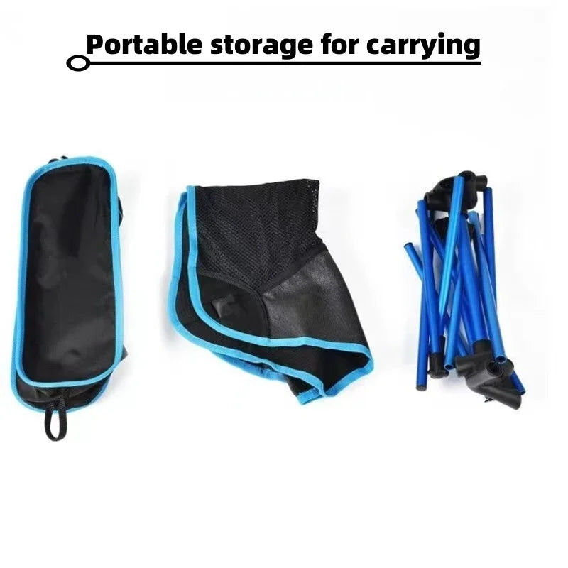 Ultra-Light Foldable Aluminum Alloy Moon Chair – Reclining Outdoor Fishing & Camping Chair